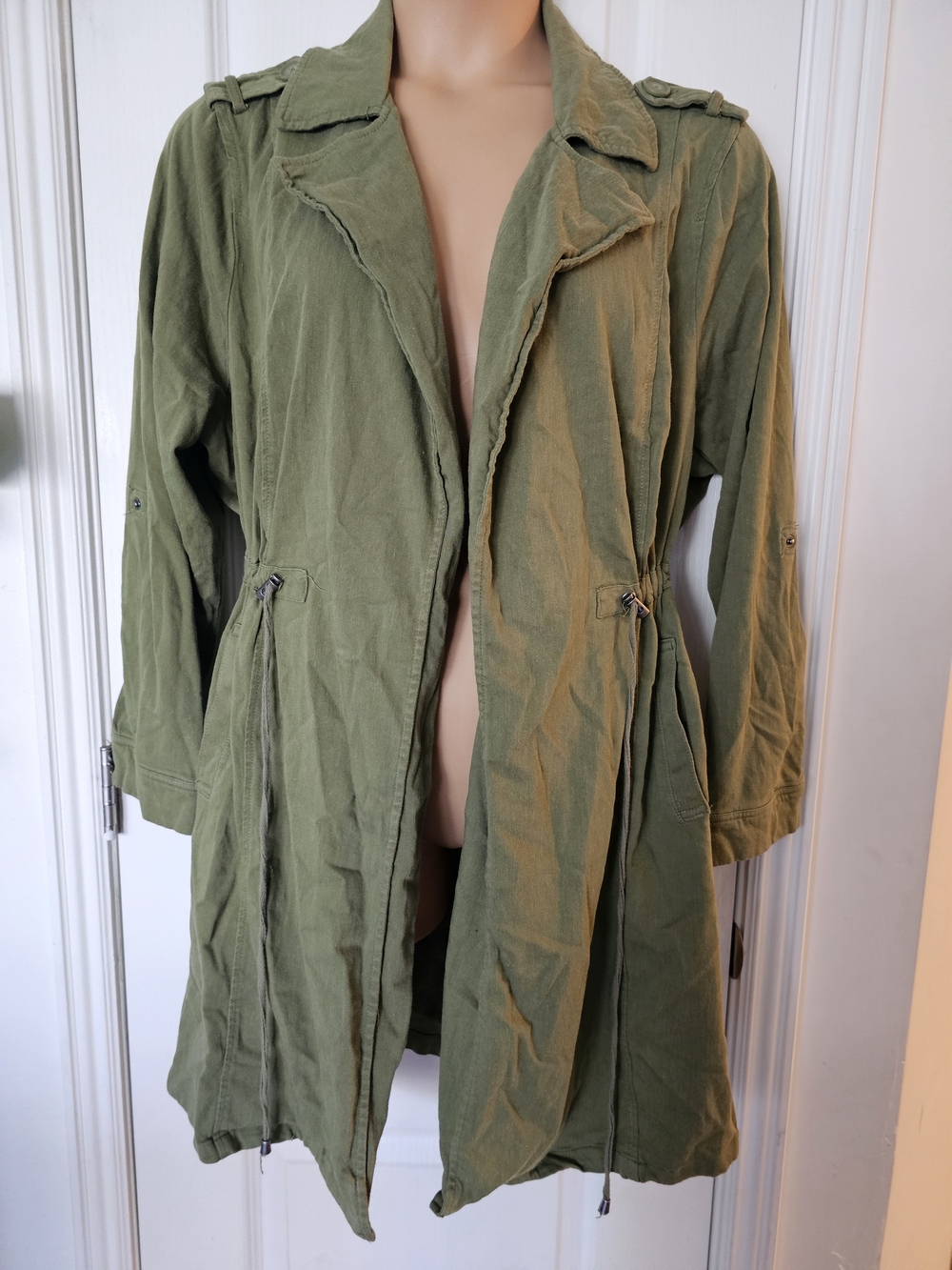 Torrid Sz 3 Olive Green Women's Utility Trench Coat